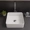 Alfi Brand ALFI brand ABC903-W White 16" Modern Square Above Mount Ceramic Sink ABC903-W - alternate 4